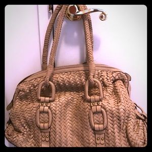 Everyday authentic Cole Haan Tan woven bag